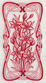 Art Nouveau Star of Bethlehem (Redwork)