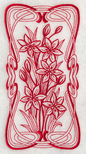 Art Nouveau Star of Bethlehem (Redwork)
