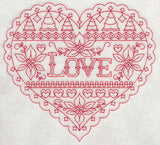 Love Christmas Heart (Redwork)