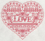 Love Christmas Heart (Redwork)