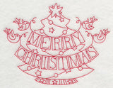 Merry Christmas Birds (Redwork)