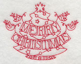 Merry Christmas Birds (Redwork)