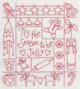 Tis the Season Shadow Box (Redwork)