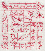 Tis the Season Shadow Box (Redwork)