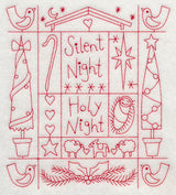 Silent Night Shadow Box (Redwork)