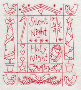 Silent Night Shadow Box (Redwork)