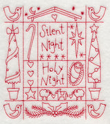 Silent Night Shadow Box (Redwork)