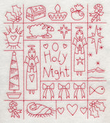 Holy Night Shadow Box (Redwork)