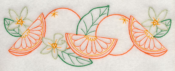 Orange & Blossom Border (Vintage)