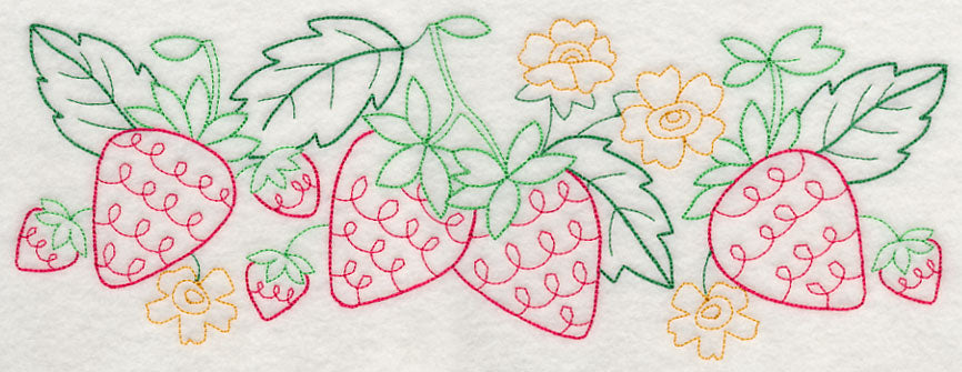 Summer Strawberry Border (Vintage)