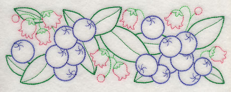 Bursting Blueberry Border (Vintage)