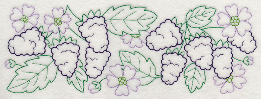 Wild Blackberry Border (Vintage)