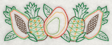 Tropical Fruit Border (Vintage)