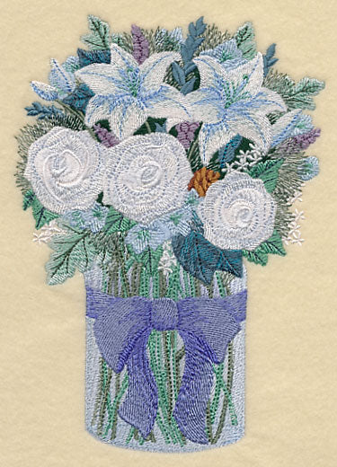 Winter Flowers in Mason Jar