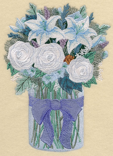 Winter Flowers in Mason Jar