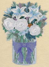 Winter Flowers in Mason Jar