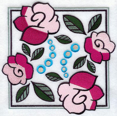 Art Deco Floral Square