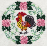 Rooster and Roses Circle