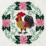 Rooster and Roses Circle
