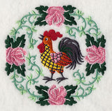Rooster and Roses Circle