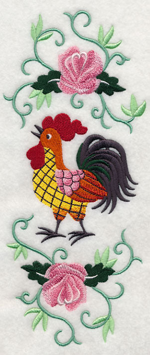 Rooster and Roses Vertical Spray