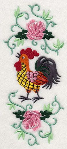 Rooster and Roses Vertical Spray