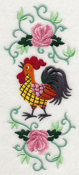 Rooster and Roses Vertical Spray