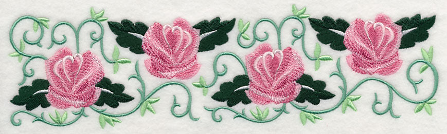 Rooster and Roses Border