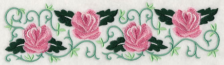 Rooster and Roses Border