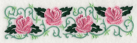 Rooster and Roses Border