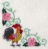 Rooster and Roses Corner