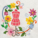 Dress Form & Flowers Wreath