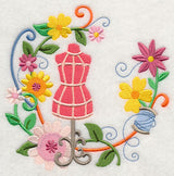 Dress Form & Flowers Wreath