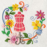 Dress Form & Flowers Wreath