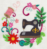 Sew Vintage Floral Wreath
