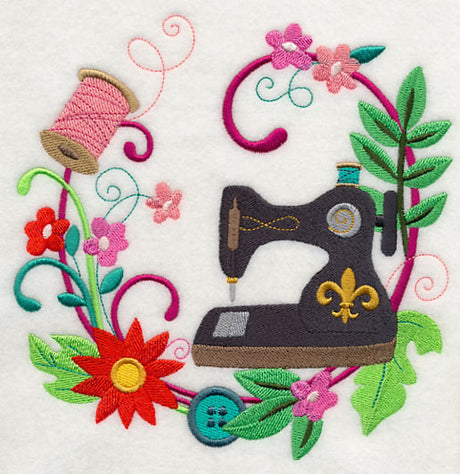 Sew Vintage Floral Wreath