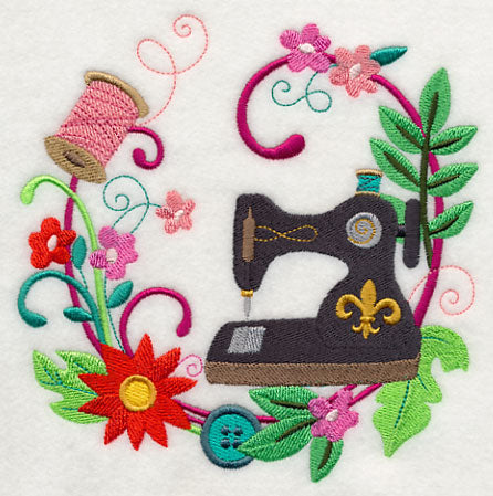 Sew Vintage Floral Wreath