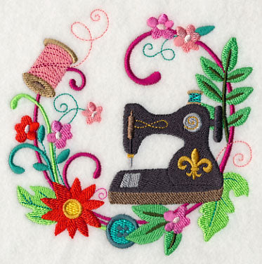 Sew Vintage Floral Wreath