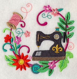 Sew Vintage Floral Wreath