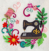 Sew Vintage Floral Wreath