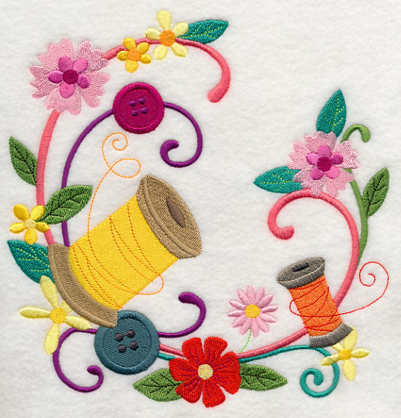 Sewing Notions Floral Wreath