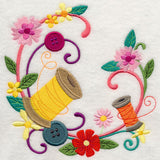 Sewing Notions Floral Wreath