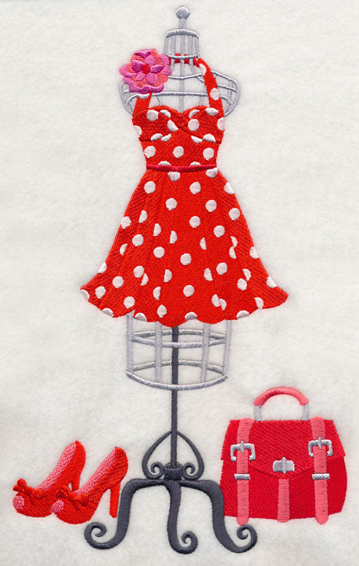 Couture Dress Form - Polka Dot Dress