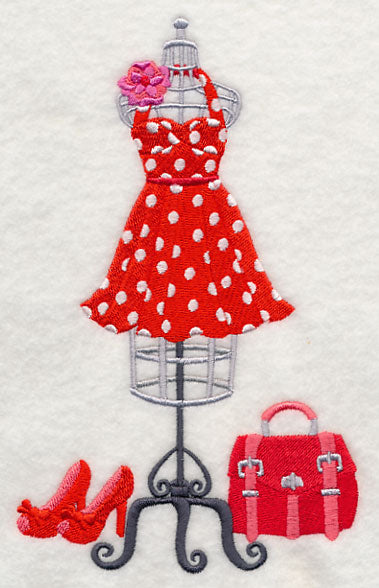 Couture Dress Form - Polka Dot Dress