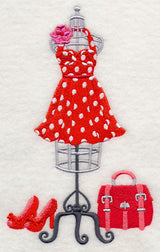 Couture Dress Form - Polka Dot Dress