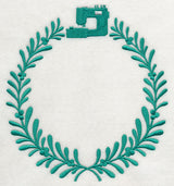 Monogram Wreath - Machine Embroidery