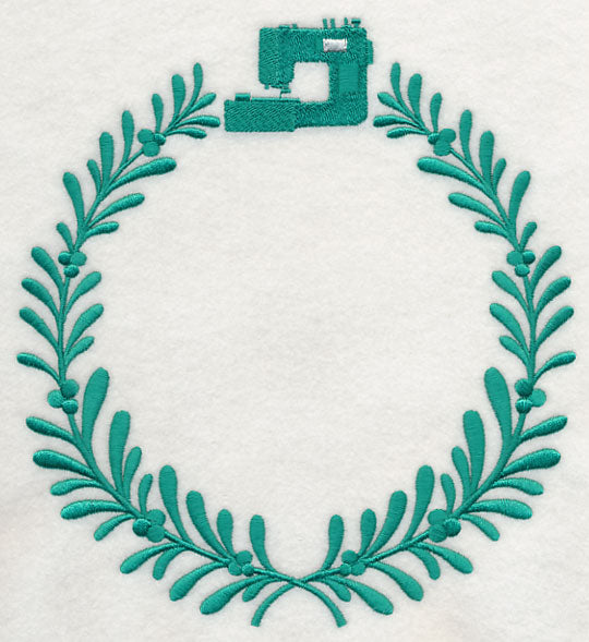 Monogram Wreath - Machine Embroidery