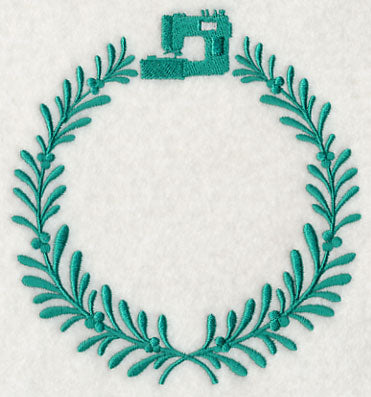 Monogram Wreath - Machine Embroidery