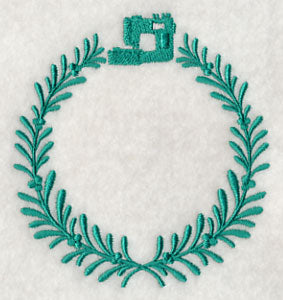 Monogram Wreath - Machine Embroidery
