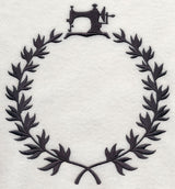 Monogram Wreath - Vintage Sewing Machine
